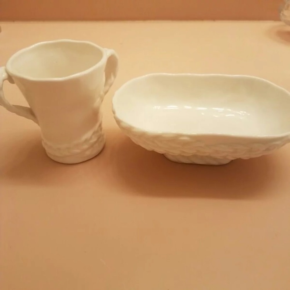 Restoration hardware braided soap dish and cup